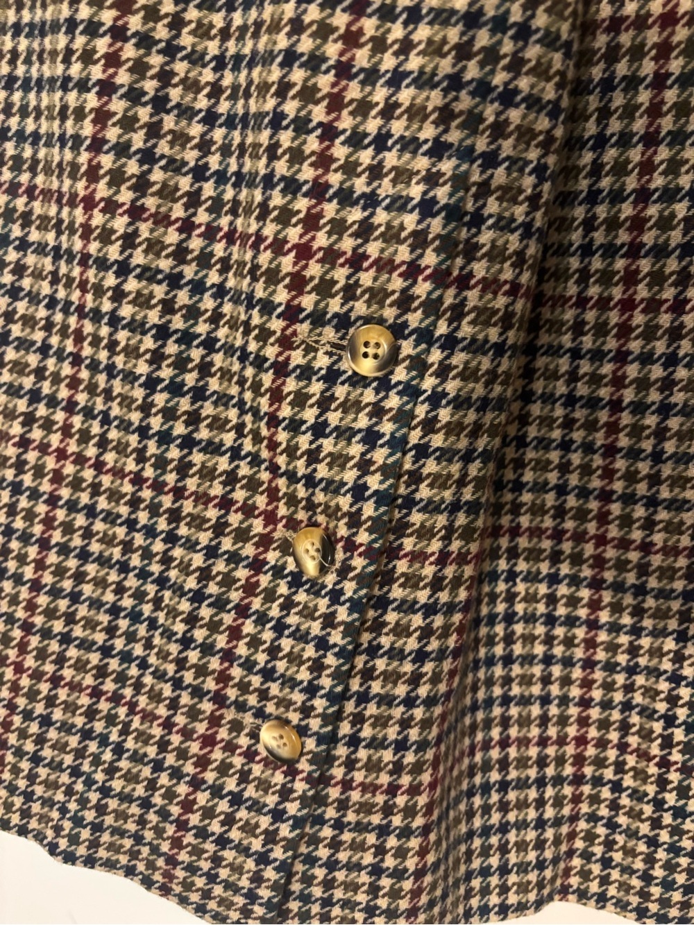 Vintage Pendleton 100% Virgin Wool Plaid Houndstooth Midi Skirt Petite 8 USA - Picture 6 of 11